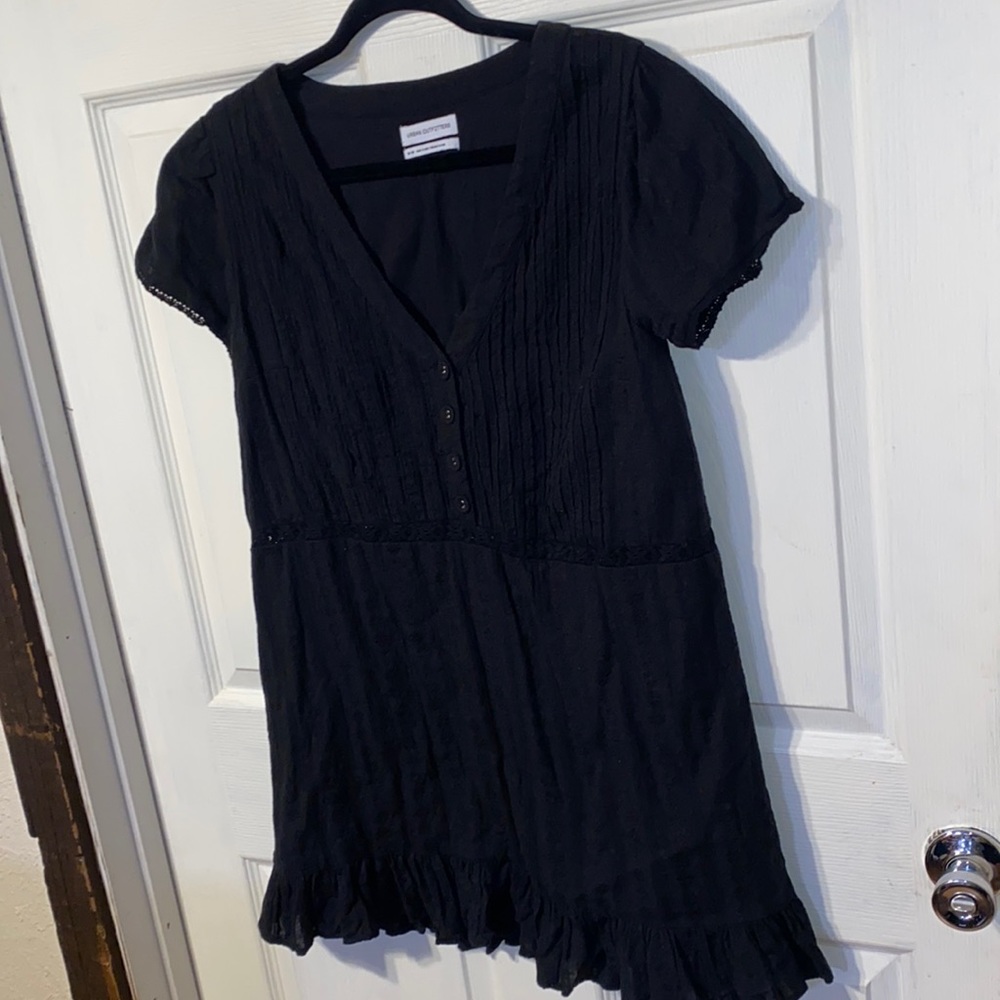Urban outfitters mini black 100% cotton dress medium